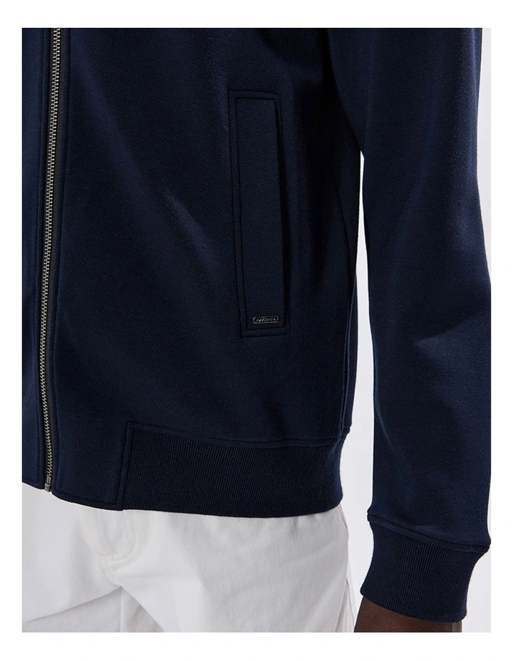 Neo Zip Front Bomber in Navy image 3
