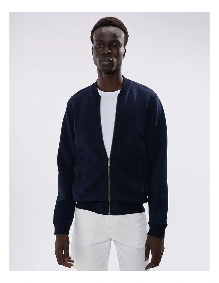 Neo Zip Front Bomber in Navy image 4