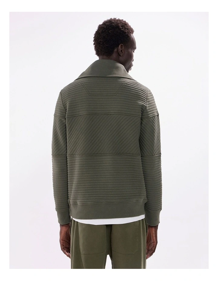 Helme 1/4 Zip Sweat in Agave Green image 4