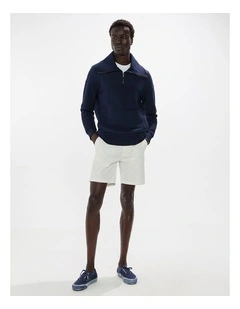 Helme 1/4 Zip Sweat in Navy