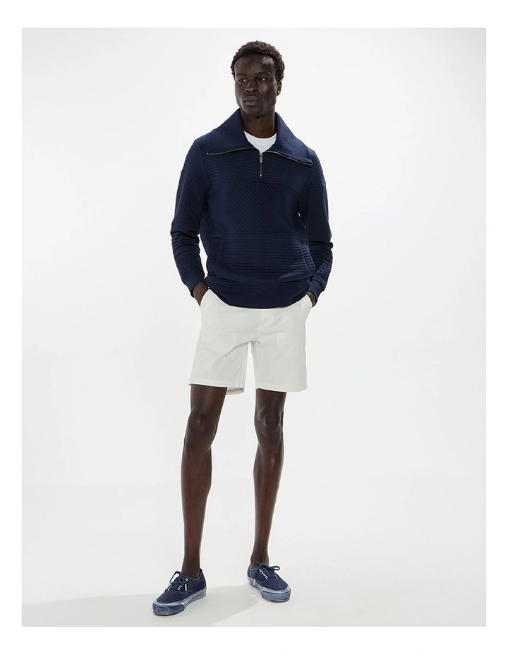 Helme 1/4 Zip Sweat in Navy image 1