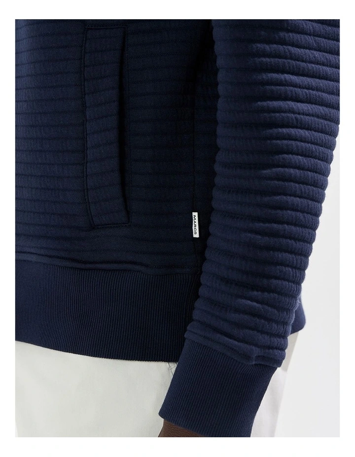 Helme 1/4 Zip Sweat in Navy image 3