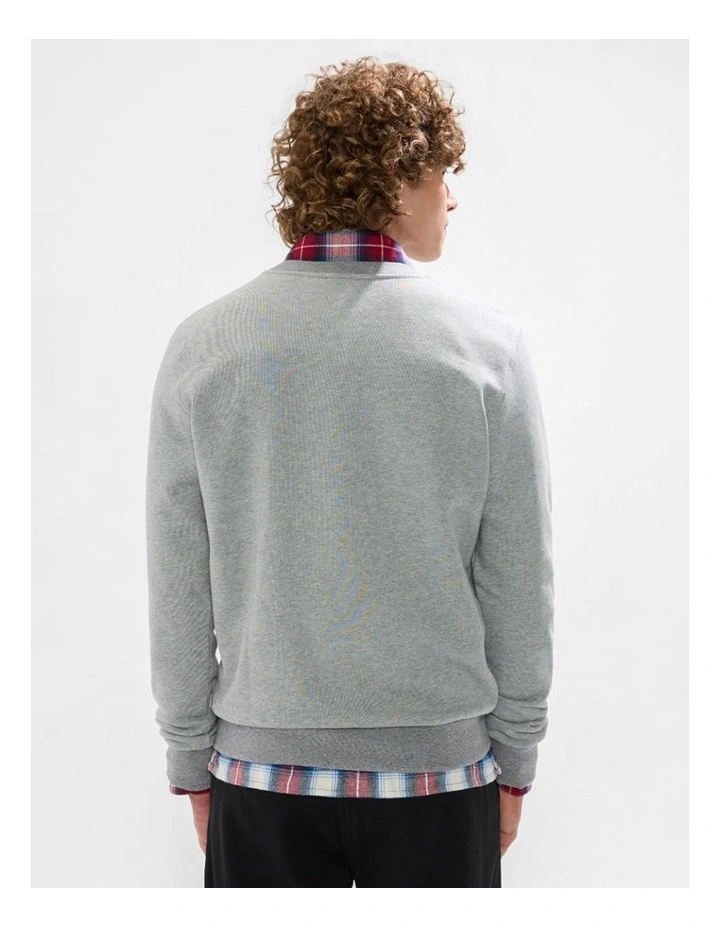 The Karting Line Sweat in Grey Marle image 3