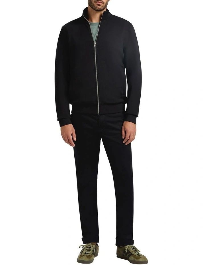 Neo Zip Thru Sweater in Black image 4
