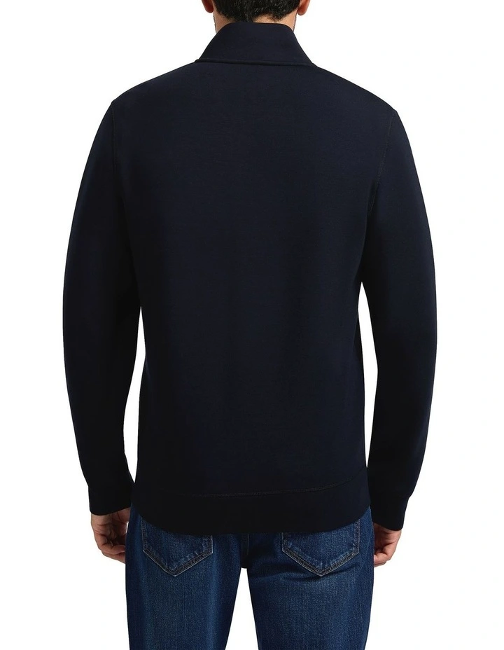 Neo Zip Thru Sweater in Ink image 2