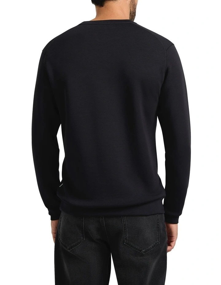 Neo Crew Neck Sweater in Black image 2