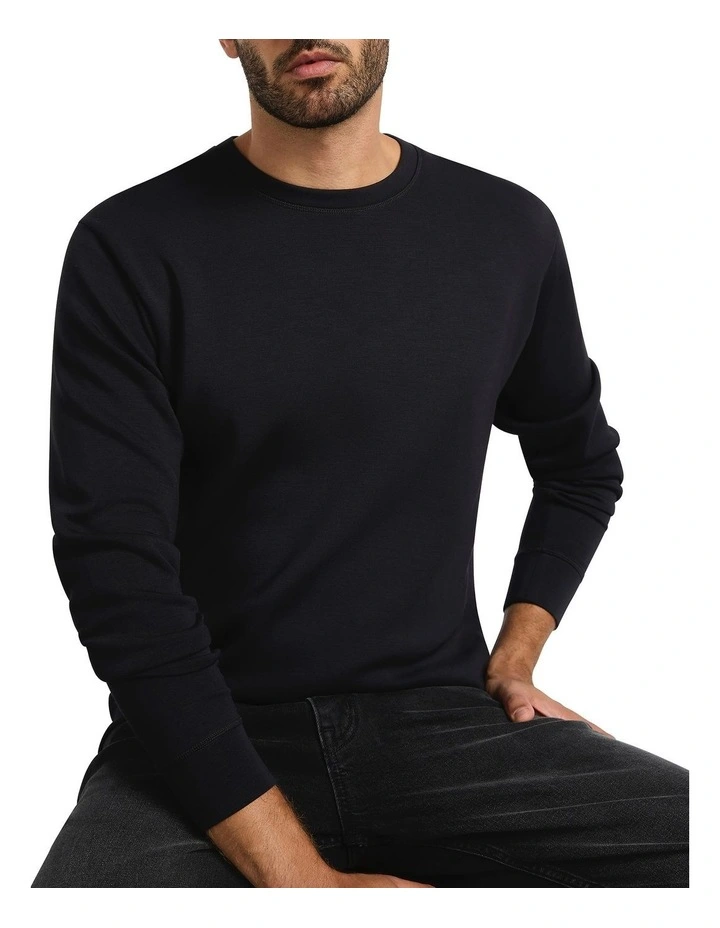 Neo Crew Neck Sweater in Black image 3