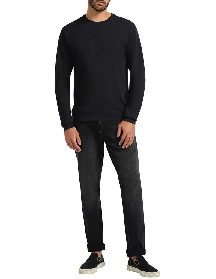 Neo Crew Neck Sweater in Black image 4