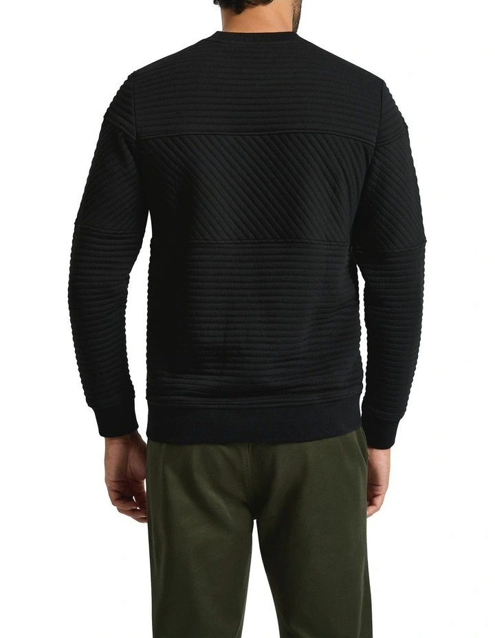Helme Crew Neck Sweat in Black image 2