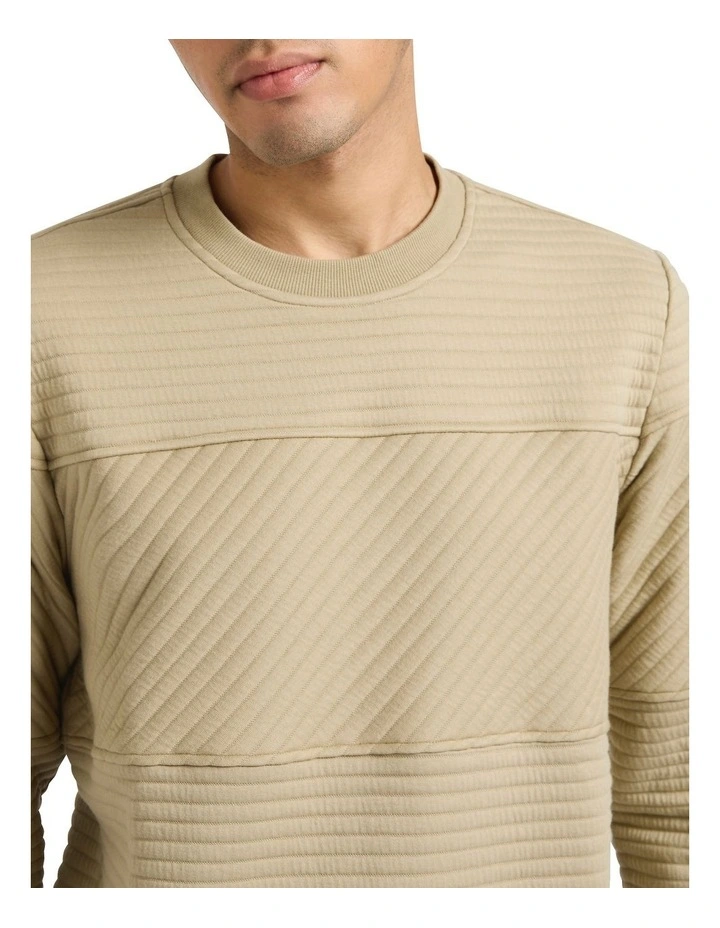 Helme Crew Neck Sweat in Spray Green image 3