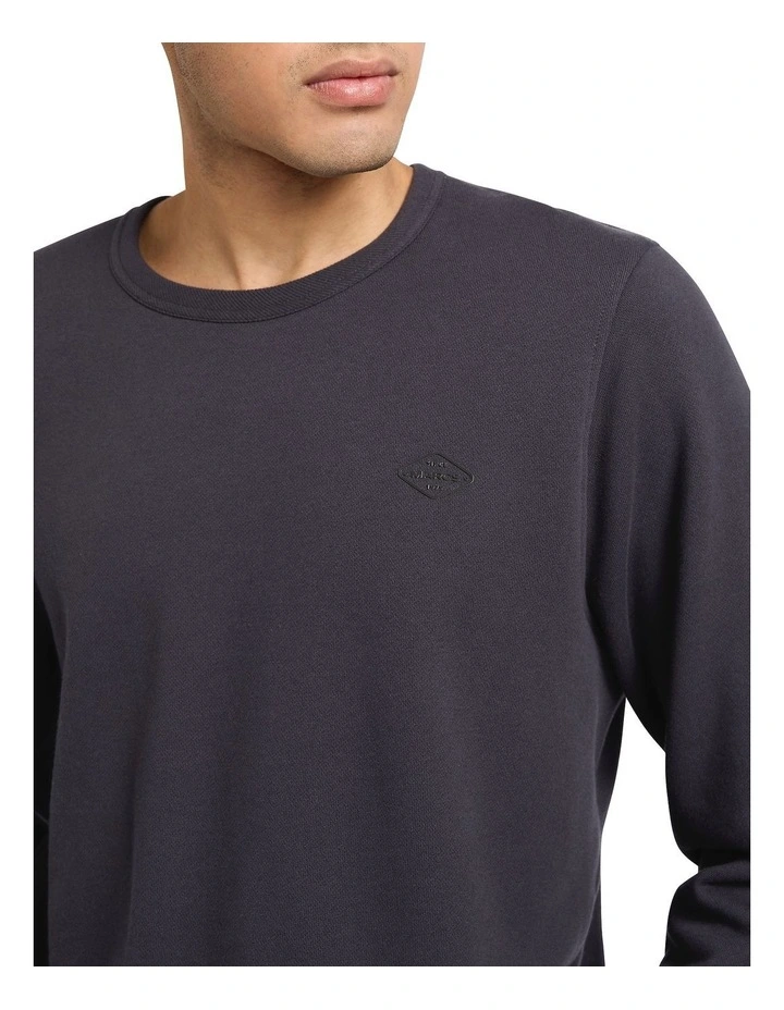 Marcs Logo Badge Sweat in Nine Iron image 3