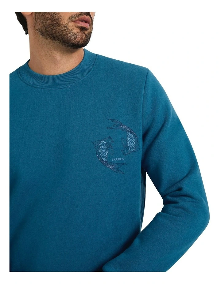 What A Koi-Ncidence Sweat in Sapphire Blue image 3