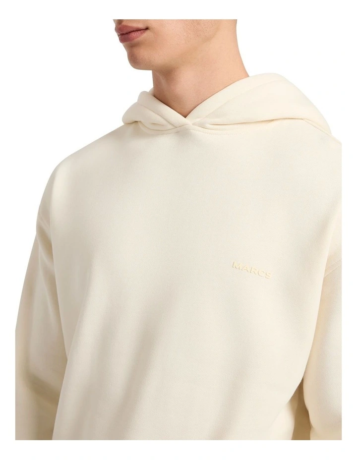 Vincent Relaxed Hoodie in Cream image 4