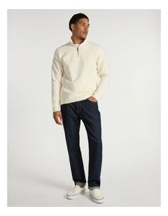 Let It Rain 1/4 Zip Sweat in Birch