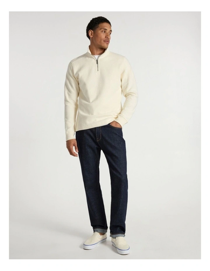 Let It Rain 1/4 Zip Sweat in Birch image 1