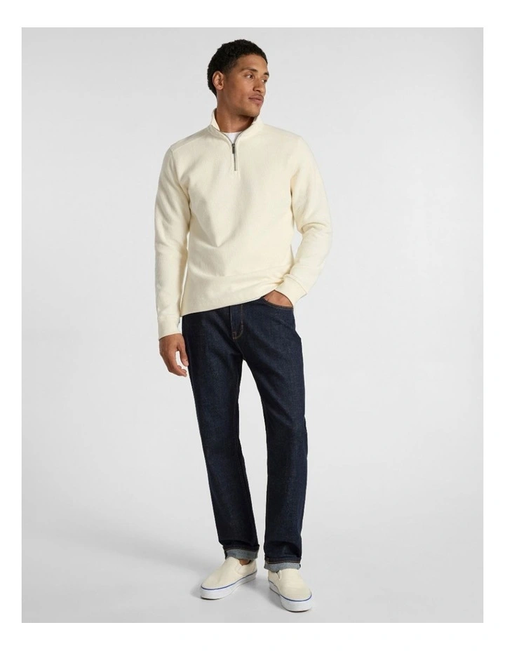 Let It Rain 1/4 Zip Sweat in Birch image 2