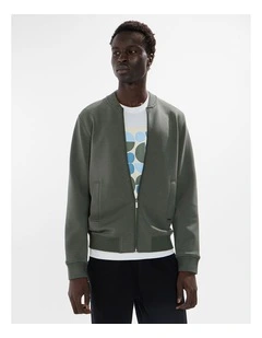 Neo Zip Front Bomber in Agave Green