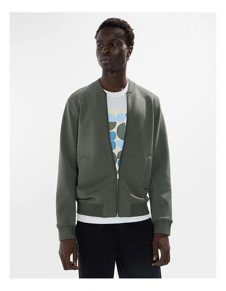Neo Zip Front Bomber in Agave Green image 1