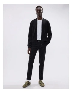 Neo Zip Front Bomber in Black