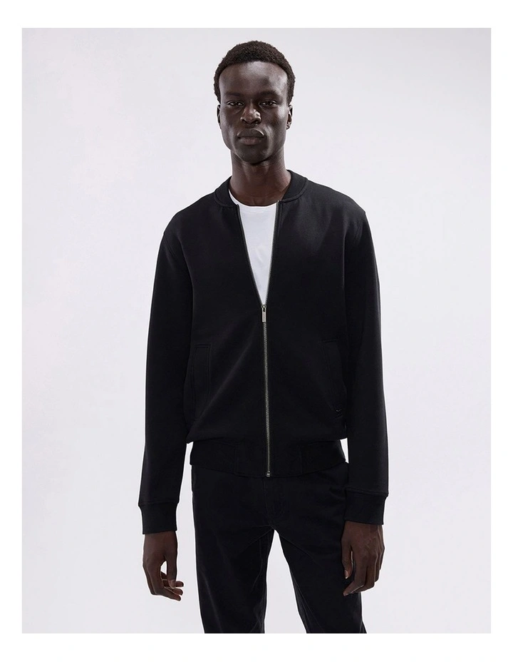 Neo Zip Front Bomber in Black image 2
