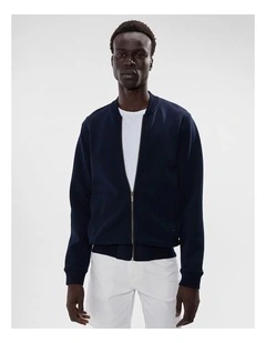 Neo Zip Front Bomber in Navy