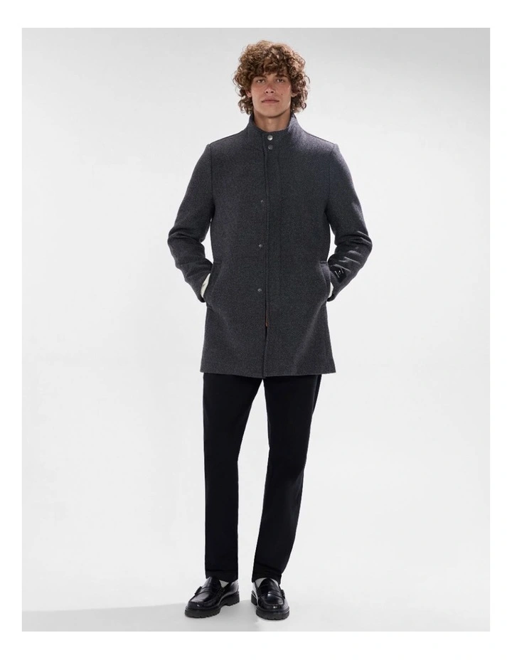 Kurt Wool Blend Coat in Charcoal image 2