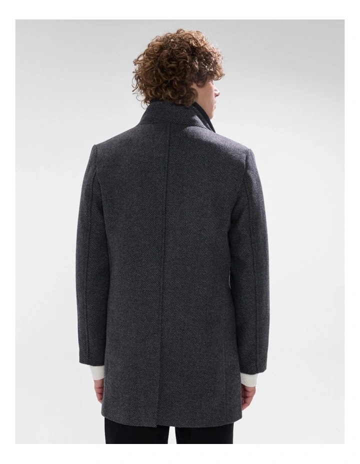 Kurt Wool Blend Coat in Charcoal image 3
