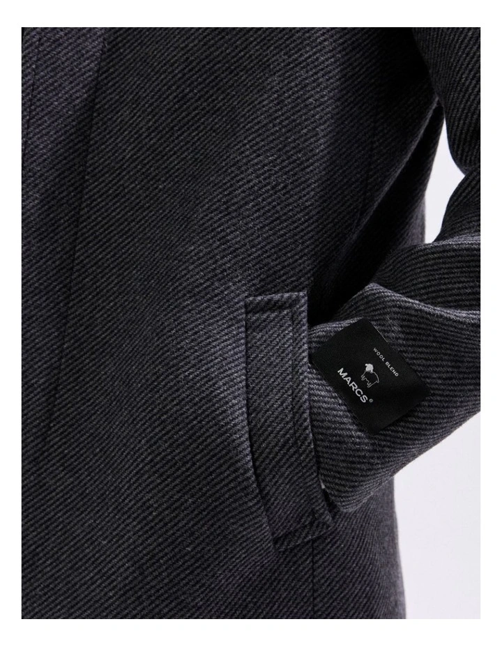Kurt Wool Blend Coat in Charcoal image 3