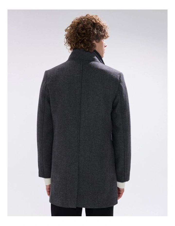 Kurt Wool Blend Coat in Charcoal image 4