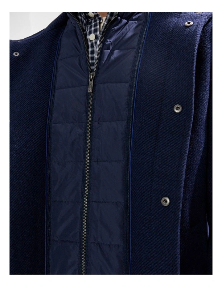 Kurt Wool Blend Coat in Navy image 4
