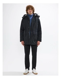 Lenny Longline Parka in Black