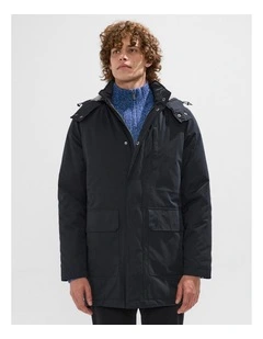 Lenny Longline Parka in Black