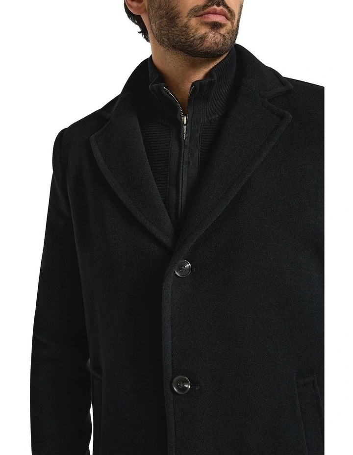 Sean Wool Blend Coat in Black image 3