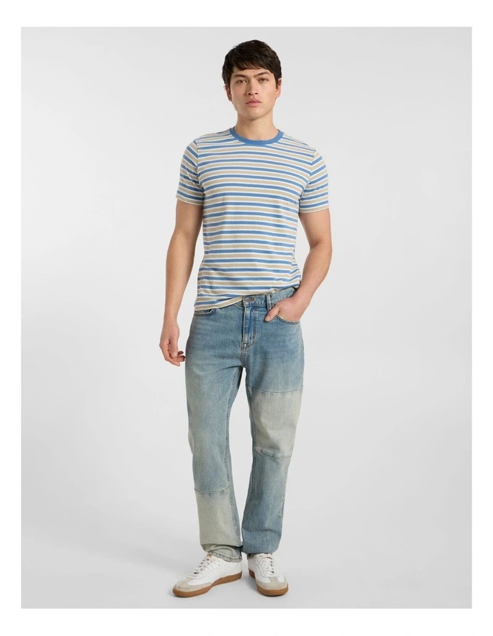 Hugo Relaxed Fit Patch Jean in High Low Wash image 1