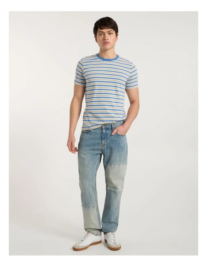 Hugo Relaxed Fit Patch Jean in High Low Wash image 1