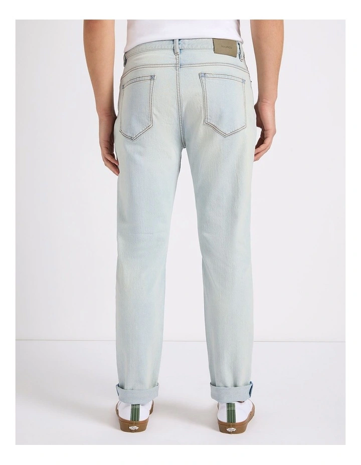 Hugo Relaxed Fit Jean in Ice Blue image 3