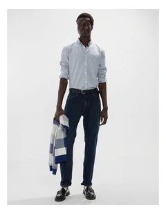 Hugo Relaxed Fit Jean in Blue Black