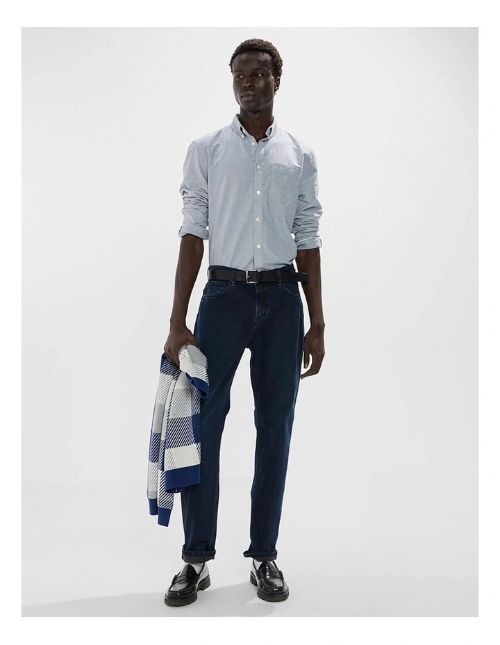 Hugo Relaxed Fit Jean in Blue Black image 2