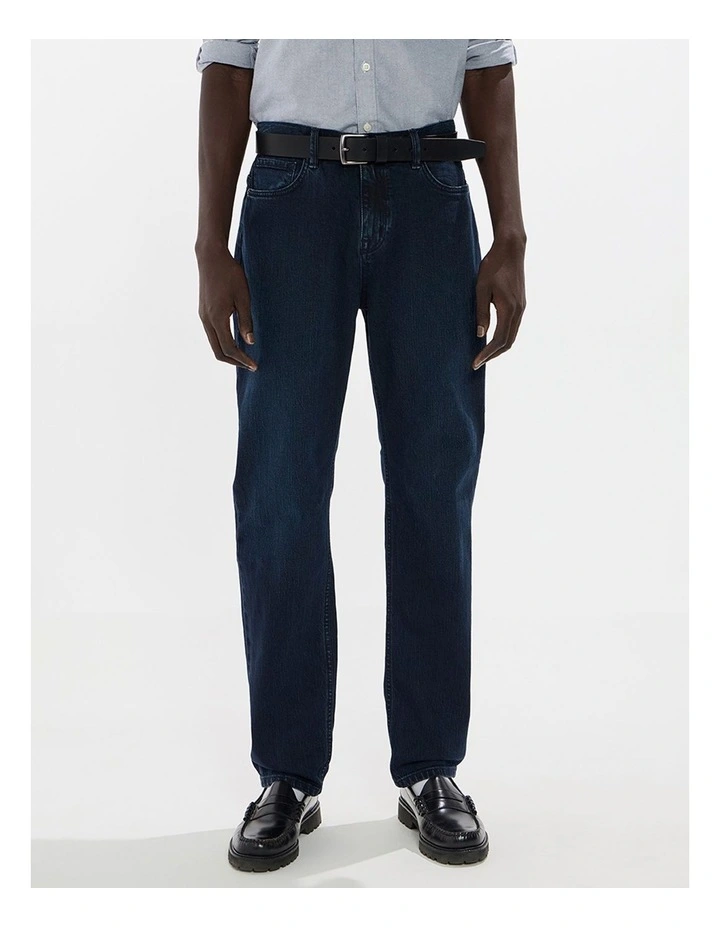 Hugo Relaxed Fit Jean in Blue Black image 2