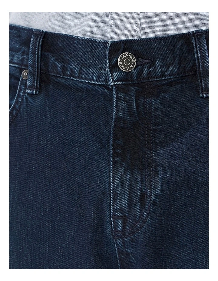 Hugo Relaxed Fit Jean in Blue Black image 4