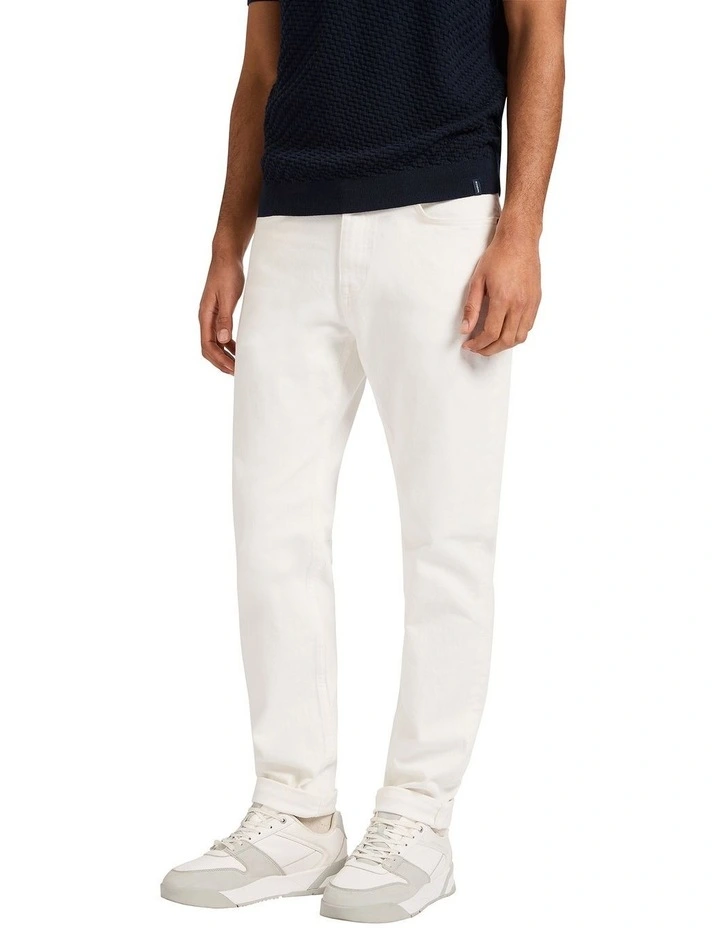 Hugo Relaxed Fit Jean in Ecru image 2