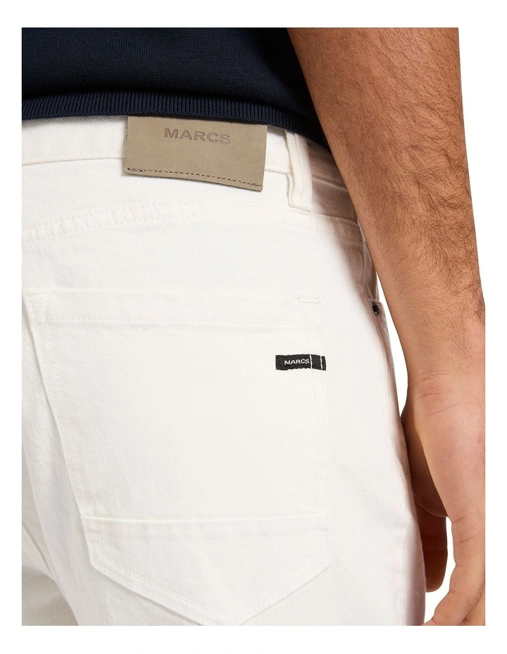 Hugo Relaxed Fit Jean in Ecru image 3