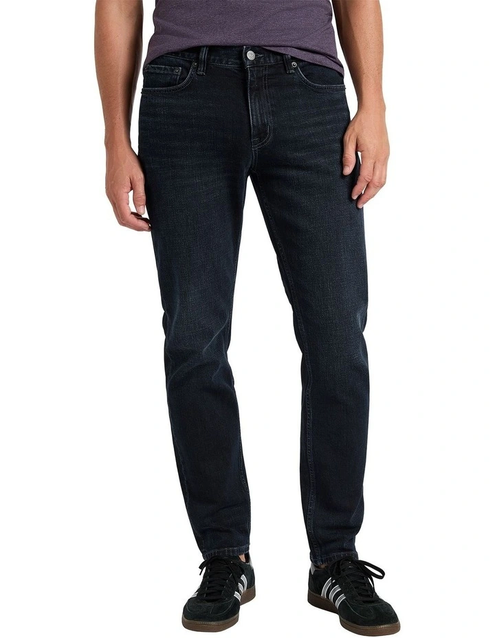 Jordan Slim Leg Jean in Blue/Black image 2