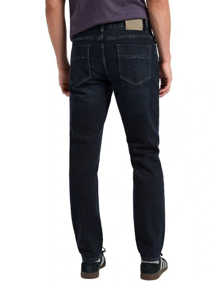 Jordan Slim Leg Jean in Blue/Black image 3