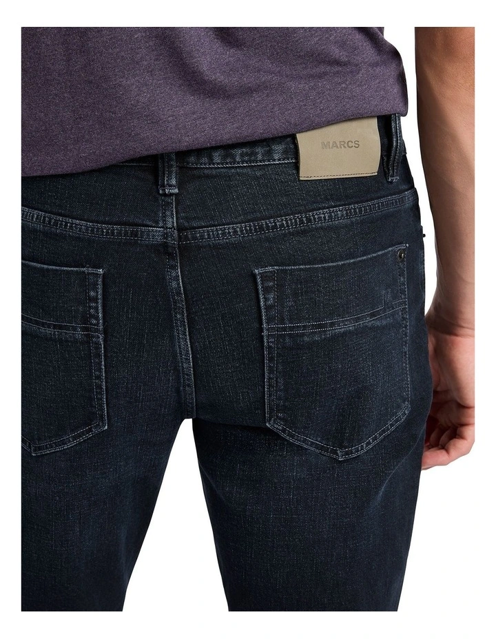 Jordan Slim Leg Jean in Blue/Black image 4