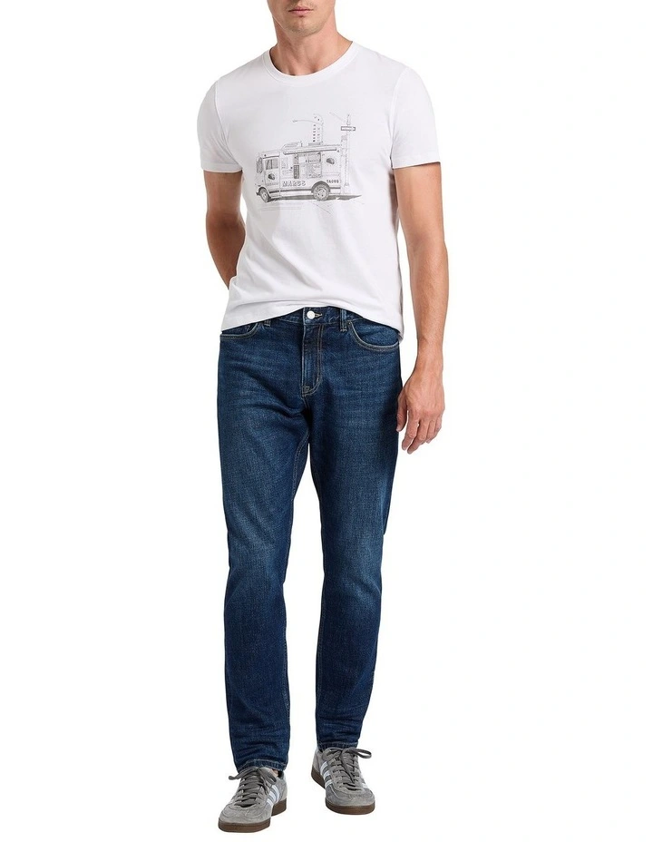 Crosby Tapered Leg Jean in Vintage Blue image 2
