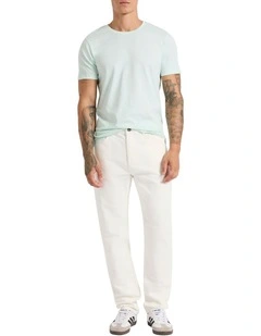 Hugo Relaxed Fit Jean in Ivory