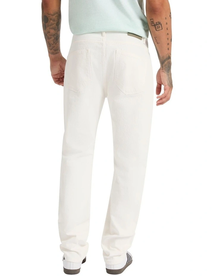 Hugo Relaxed Fit Jean in Ivory image 3