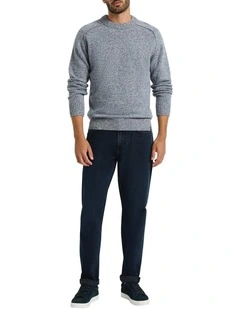 Crosby Tapered Leg Jean in Blue/Black