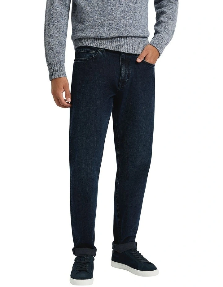 Crosby Tapered Leg Jean in Blue/Black image 2